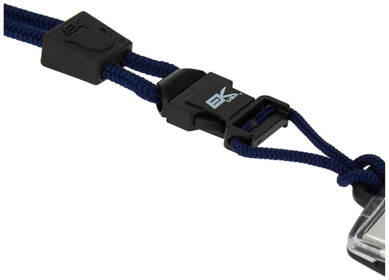 EK USA FIPS 201 One Hander ID Card Holder with Lanyard, Secure Badge Holder for CAC Card, 2 sided â€“ Navy - Image 3
